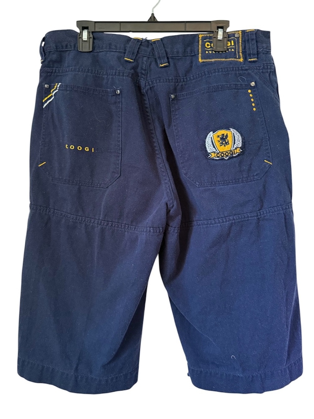 Coogi baggy jorts shorts mens embroidered size 38 Y2K skater Navy